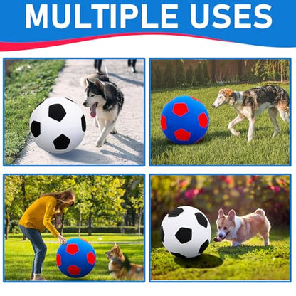 2 Set Herding Ball for Dogs, 20'' Dog Balls with Ball Cover, Giant Horse Toy for Australian Shepherd, Cattle, Border Collies, and Small/Medium Breed