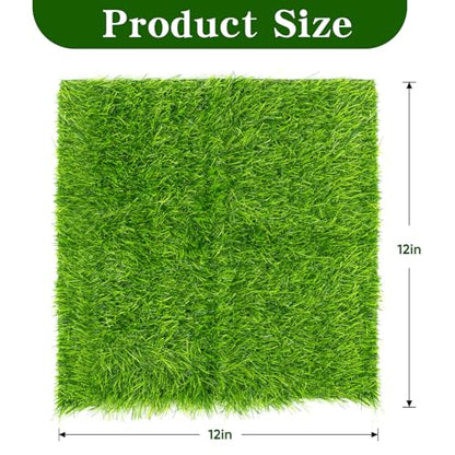 Chicken Nesting Pads Set 12×12"-Washable Artificial Grass Nesting Pads-for Chickens Coopsfor Chicken Coop and Pet Garden Lawn Indoor Outdoor (6 Pack)