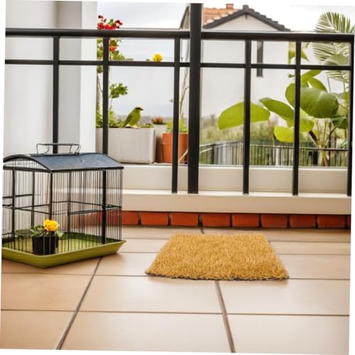 POPETPOP 4pcs Chicken Nesting Box Pads Reusable Coop Ground Pad Hen Nesting Liners Artificial Grass Bedding Clean and Odor