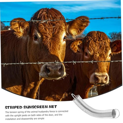 POPETPOP Electric Fence Spring Gate Kit Durable Stainless Steel Tension Spring for Livestock Fencing Weather Resistant Gate Handle Accessory User Friendly Design for Easy Operation