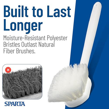 CFS 36620L00 Flo-Pac Plastic Handle Utility Scrub Brush, Nylon Bristles, 20" Length, 2" Bristle Trim, White, 1 Count
