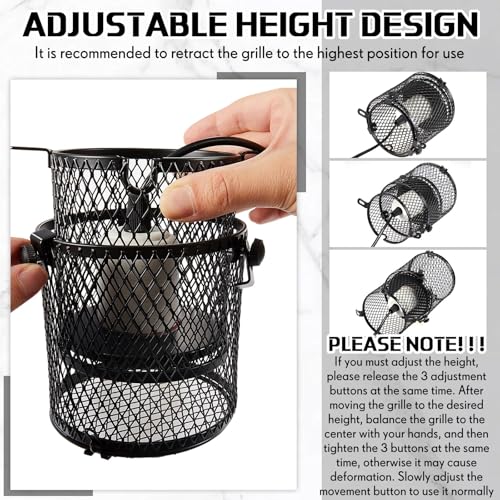 VIHOSE 1 Pcs Retractable Reptile Heat Lamp Holder Reptile Anti Scald Lampshade Ceramic Heat Emitter Heating Lamp Shade with Switch for Pet Amphibian Snakes Lizards Turtle Frogs Chicks, Without Bulb - color: White
