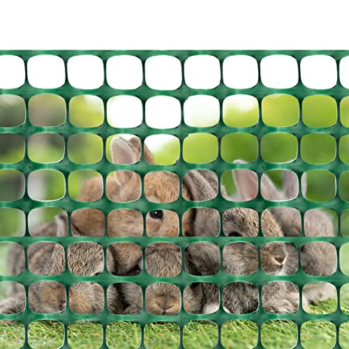 DOEWORKS Safety Fence, 4 x 100 FT Green Plastic Mesh Fence Roll Barrier Netting for Construction Fencing Animal Fencing Garden Fencing and Event Fencing - color: Green