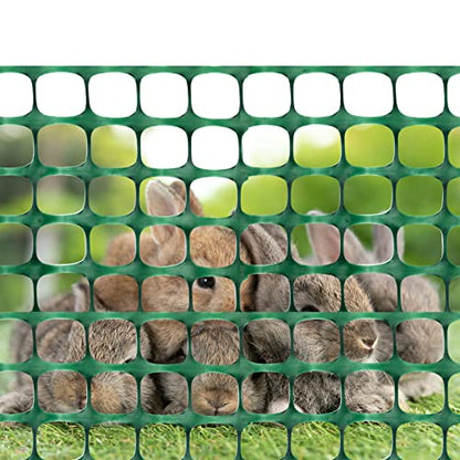 DOEWORKS Safety Fence, 4 x 100 FT Green Plastic Mesh Fence Roll Barrier Netting for Construction Fencing Animal Fencing Garden Fencing and Event Fencing - color: Green