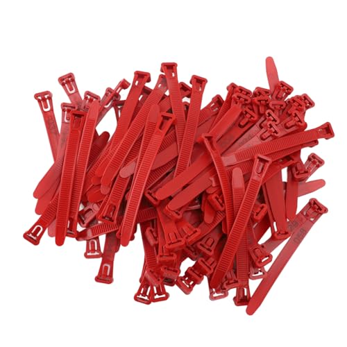 HEEPDD Chicken Leg Bands, Adjustable Fadeless Numbered Plastic Poultry Identification Leg Rings with Clear Colorfast Engraving, for Duck Goose Chicken Management (red) - color: red