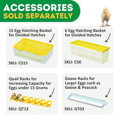 240-Egg Incubator Kit (180 Setter + 60 Hatcher) with Automatic Turner & Digital Control – Quail, Chicken, Duck, Goose & More – by Hatching Time