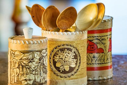 STP GOODS Birch Bark Container, Storage container, Kitchen Container Money to the House Birch Bark (Twigs) - color: Twigs