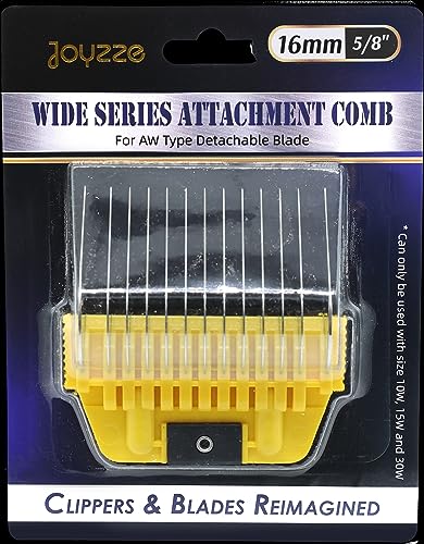 A Series Wide 16mm 5/8" Metal Comb - Professional Dog Grooming Blades for Smooth Coat, Durable and Precise for Trimming and Finishing, Compatible with A Series Clippers - size: A Series Wide 16mm (5/8") Metal Comb