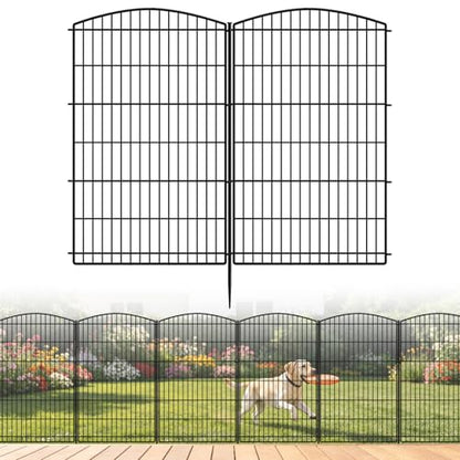 INJOPEXI Decorative Garden Fence 12 Panels 26ft (L)×42in (H) Garden Fences with 12 Panels Rustproof Wire No Dig Rabbit Animal Barrier Fencing Rabbit Dog Fence for Yard Patio Outdoor - Without Gate - size: 12 Panels 26ft(L)-42"(H) - Without Gate