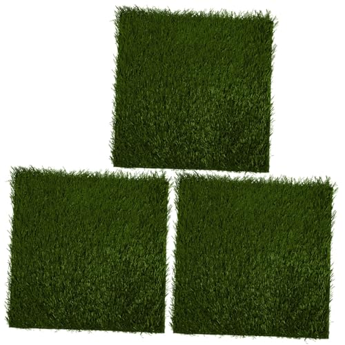 BESPORTBLE 3Pcs Chicken Nesting Pads Reusable Fake Grass Mats for Coop Pads for Hens Washable Nest Box Liners for Comfortable Egg Laying