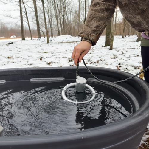 Farm Innovators Bucket De-Icer for up to 5 Gallon Bucket - 250W Water Deicer- Ice Chaser Cast Aluminum Design for Plastic or Metal Water Container - size: Single