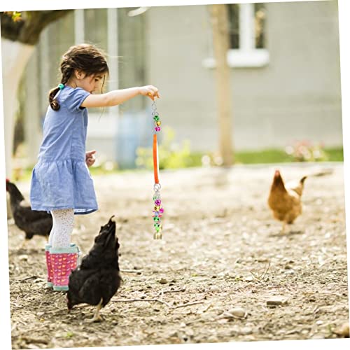 Totority 1pc Chicken Mirror Toy for Birds Sturdy Hanging Parrot Mirror Great for Coop Decoration and Chewing Fun