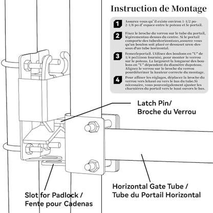 [Upgraded] 5 inch Black S16100700 Two Way Lockable Gate Latch | Include 4-Digit Combination Lock and Screwdriver for Farm Gate Latch, Metal Gates with 1-1/4" to 1-1/2" Diameter Tubes - color: A01 1xLockable Gate Latch for 1-1/4 to 1-1/2 Tubes