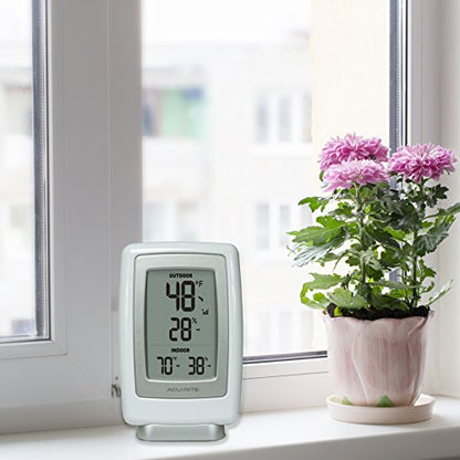 AcuRite 00611 Indoor Outdoor Thermometer with Wireless Temperature Sensor & Hygrometer White Small - size: 1 x 3.5 x 5.5 inches
