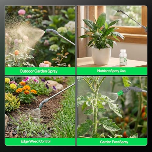 VIVOSUN 2.1 Gal/8L Pump Sprayer, Garden Water Sprayer for Plants, Weeds & Lawn Care, with 3 Nozzles, 50'' Long Hose & Pressure Relief Valve - size: 2.1 gal