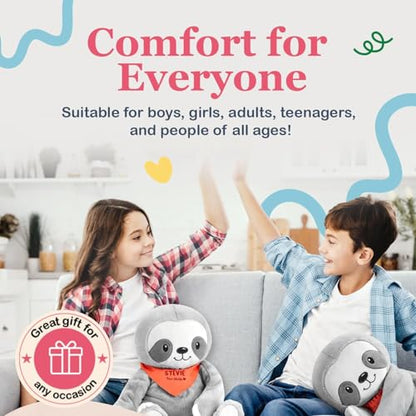 Lilly's Love Weighted Stuffed Animals for Kids — 2.5lb Calming Sloth Plush for Anxiety, ADHD & Sensory | Machine Washable Weighted Stuffed Animal w/Removable Insert | Stevie The Sloth - color: Sloth 2.5lb
