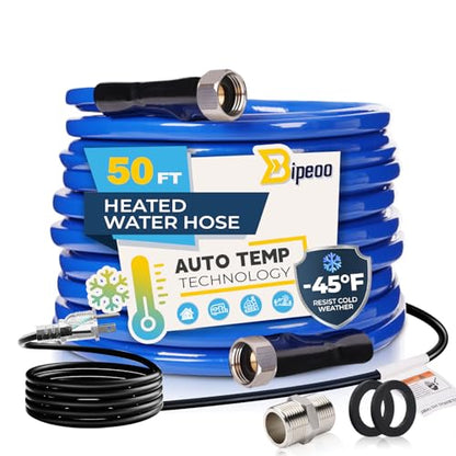 50FT Heated Water Hose for Rv,Heated Water Hose Antifreeze to -45°F,Great Rv Accessories for Campers,Livestock,Agriculture,Lead and BPA Free - size: 50FT