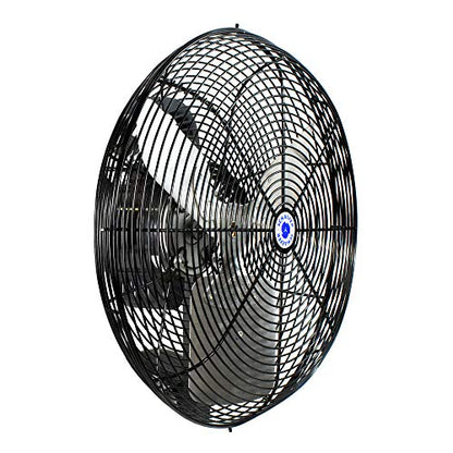 Schaefer 24CFO-B 24" Fixed-Mount Circulation High Airflow Fan, Industrial Made in USA, 2-Speed, 1/4 HP, 5280CFM, Black