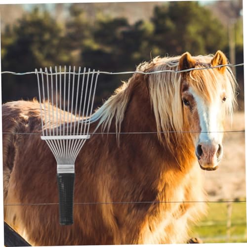 Toyvian 2pcs Livestock Brush for Pet Hair Removal Ergonomic Cow Brush Deshedding Tool for Carpets Couches and Mats Soft Elastic Bristles for Grooming and Comfort
