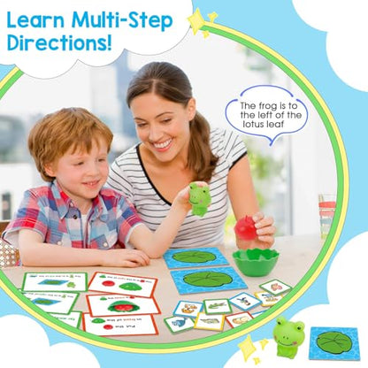 Broytain Positional Word Learning Set, Toddler Board Games, Manipulatives Match Games, Educational Games for Kids Ages 4+, STEM Learning Activities, Fine Motor Skills, Speech Therapy Toys - color: Yellow