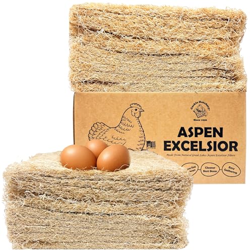 Cackle Hatchery Laying Hen Nest Box Pads Made in USA from Sustainable Aspen Exceslior - 13x13 Nesting Box Liners (10 Pack) - size: 10 Pack