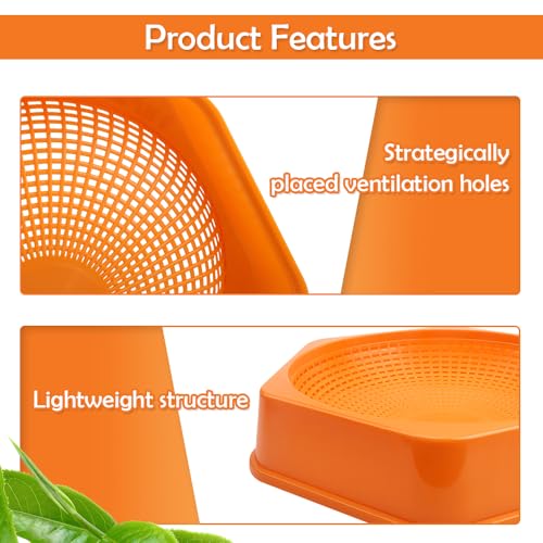 DQITJ 10 Pack Pigeon Nesting Bowl Bird Canary Anti Tip Egg Hatching House with Ventilation Holes for Home Farm (Yellow)