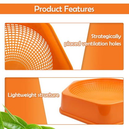 DQITJ 10 Pack Pigeon Nesting Bowl Bird Canary Anti Tip Egg Hatching House with Ventilation Holes for Home Farm (Yellow)