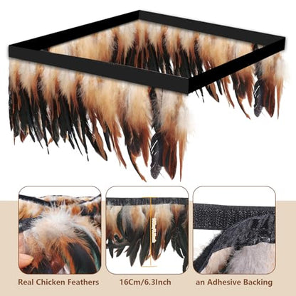 6.5FT Feathers for Chick Brooder Heating Plate,Warm and Secure As They Would Under a Mother Hen, Cuttable, Compatible with Most Chick Brooder Sizes (1Pcs 6.5FT)