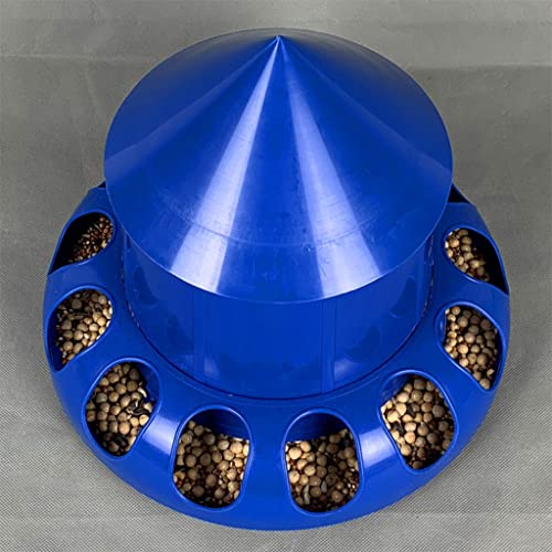 Feeder No Waste Automatic Poultry Food Dispenser House Design with Cover Hanging Poultry Food Contain Chick Feeders for Brooder No Waste - size: S