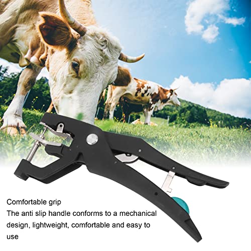 Livestock Tag Applicator Alloy Steel Automatic Hydraulic Tag Pliers for Farm Animals Cattle Sheep Pig Goat