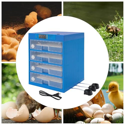 256 Egg Capacity Incubator, Poultry Hatching Incubator with Led Display, Auto Egg Turning Humidity Control Tabletop Hatchery Machine for Chicken Duck Quail Goose Eggs