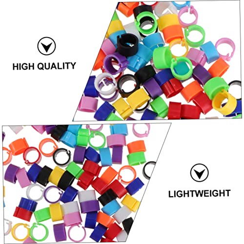 Happyyami 300pcs Blank Chicken Leg Bands for Birds Poultry Clip Leg Rings Easy Identification for Chicks Ducks and Pigeons Multi for Marking and Managing Your Birds