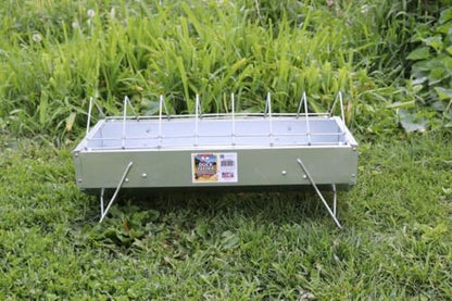 Little Giant® Duck Feeder - Galvanized Steel with Feed Saver Grid - Heavy Duty Metal Feeder Designed for Ducks - Made in USA (20 Inch) - size: 20 Inch