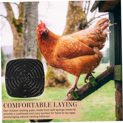 4Pcs Washable Chicken Nesting Pads Comfortable Coop Bedding for Egg Laying Durable Non Rolling Hen Nesting Box Liners Easy to Cut for Poultry Care Supplies