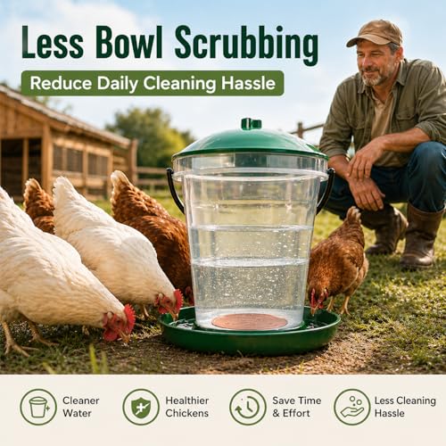 Copper Disc for Chicken Water Purification, 99.99% Pure Copper Disk, Helps Keep Water Cleaner, Fits Chicken Waterers, Chicken Water Feeders & Bird Baths