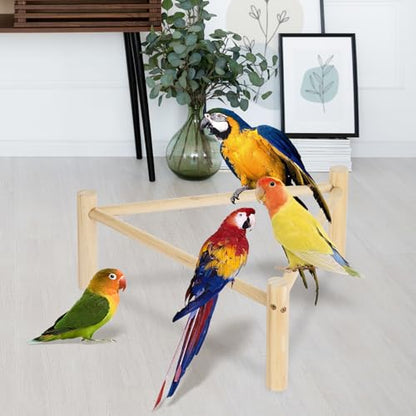 Chicken Perch for Coop & Brooder, Chicken Roosting Bars, Chicken Toys & Pine Wooden Coop Accessories, Triangular Chick Perch for Parrots Birds, Natural Poultry Stand Chicken Nesting Support (2 PCS) - size: 2 Pcs