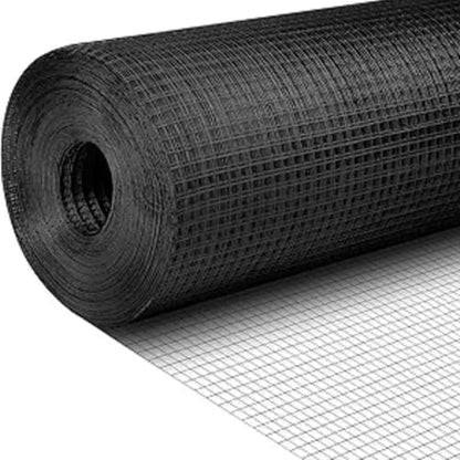 Tatuo Hardware Cloth 1/4 Inch 24in x 50ft Hot Dip Galvanized After Welded Cage Mesh Rolls 21 Gauge Metal Chicken Wire Roll Wire Fencing Poultry Netting for Raised Garden Rodent Animals(Black) - color: Black, size: 24in X 50ft
