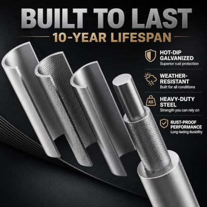 Farm Fence 6ft x 295ft, 12 Gauge Heavy Zinc Coating Cattle Panel Fence Galvanized Woven Wire Field Fencing Livestock Fence, Durable Chain Link Hog Wire Fencing for Yard Garden Sheep Goat Deer Horse - size: 6ft x 295ft