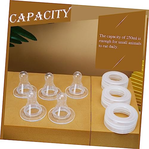 10pcs Small Pig Feeder Bottle Milk Container for Newborn to Years Silicone Pacifier Safe Material