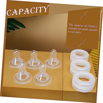 10pcs Small Pig Feeder Bottle Milk Container for Newborn to Years Silicone Pacifier Safe Material