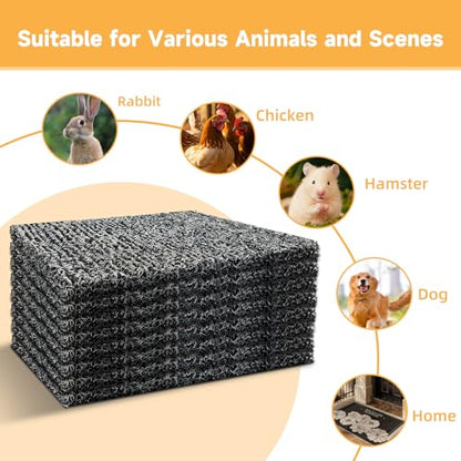 DRQ 8 Pcs Nesting Pads for Chicken Coop - Washable Chicken Nesting Pads, Reusable Chicken Coop Accessories for Hen Laying Mats 12"×12" (Gray) - color: Grey