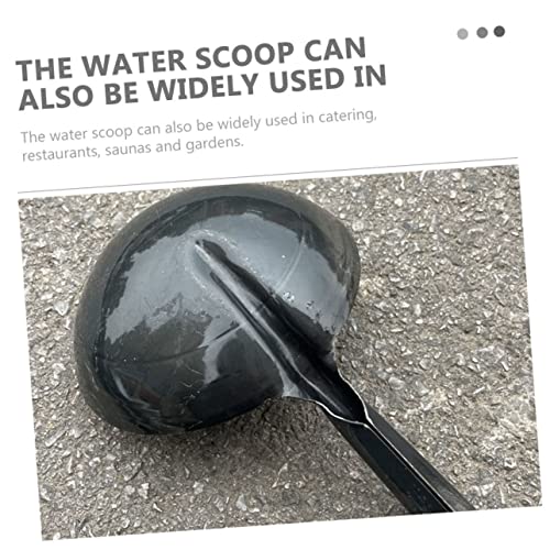 Iron Water Ladle Long Handle Heavy-Duty Wear-Resistant Scoop for Outdoor and Home Use Black Iron Water Spoon for Fishing and Livestock Feeding
