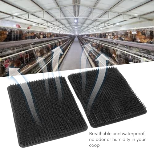 YOUTHINK 6 Pack Washable Nesting Pads, Chicken Nesting Boxes, 12.5 X 11.5 Inch Liners, Reusable Mats, Soft and Proof Water, Cushioned and Breathable, Scratch impervious, Easy to Cut (Black) - color: Black