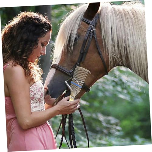 2pcs Livestock Wool Brush and Cattle Curry Comb for Sheep and Horse Grooming, 23cm Small Yellow Wool Shedding Rake for Farm Animal Dematting and Itch Relief