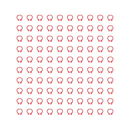 Omabeta Pigeons Foot Ring, Durable Plastic Easy-to-Install Compact Design, Identification Leg Rings, for Pigeon Identification, Red, 8mm, 100 Pieces - color: Red