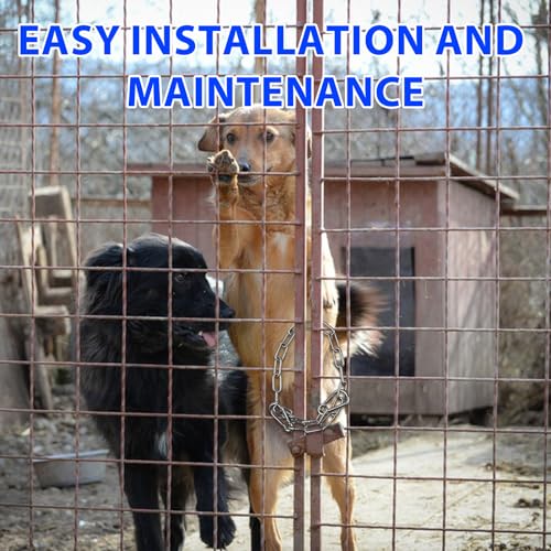 Gate Chain Lock with Carabiners Barn Chain Link 20'' Gate Latches for Outdoor Fences Dog Cage Lock Backyard Chain Lock Stall Supplies - size: 20'' 1Pack