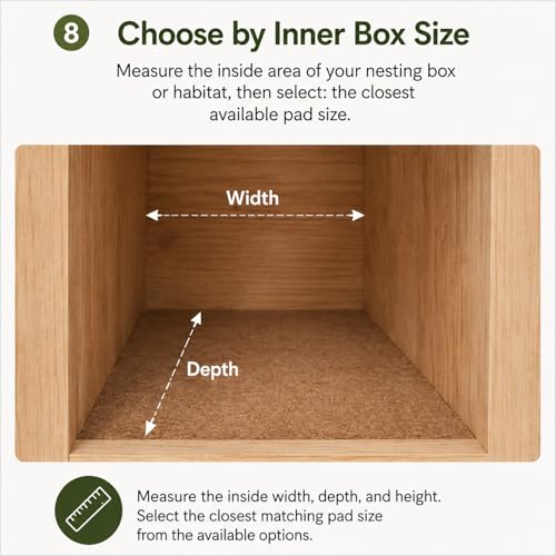 Coconut Palm Nest Box Pads for Chicken Nesting Boxes, Washable and Trimmable Nesting Liners for Chicken Coop, Bird Nest, and Reptile Habitat (9.8 x 9.8 inche) - color: 9.8 x 9.8 inche