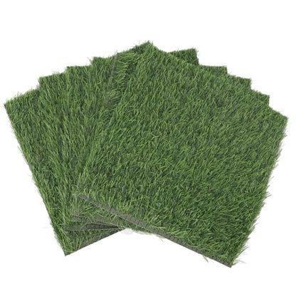 AYNEFY Pads Washable Thicken Artificia Grass Nesting Box Liners Reusable Hens Bedding Artificial Grass Rug Carpet Fake Synthetic Turf Mat for Chicken Coop 6 Pack Chicken Nesting