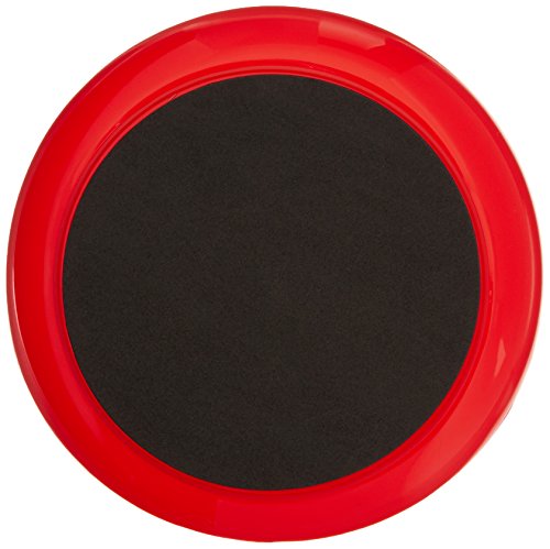Sammons Preston Red Round Scoop Dish, Unbreakable 8" Scooper Bowl for Elderly, Disabled, & Handicapped, Plate with Non Skid Rubber Padded Bottom for Independent Eating, Self-Feeding Aid - color: Red