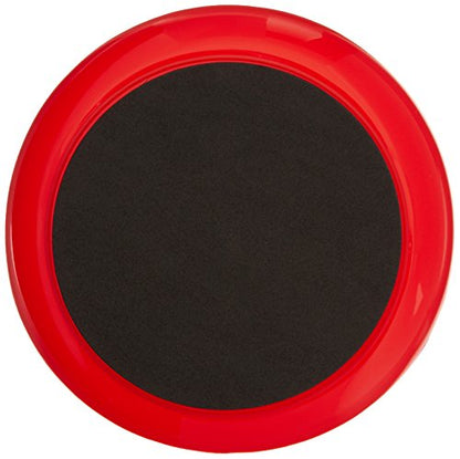 Sammons Preston Red Round Scoop Dish, Unbreakable 8" Scooper Bowl for Elderly, Disabled, & Handicapped, Plate with Non Skid Rubber Padded Bottom for Independent Eating, Self-Feeding Aid - color: Red